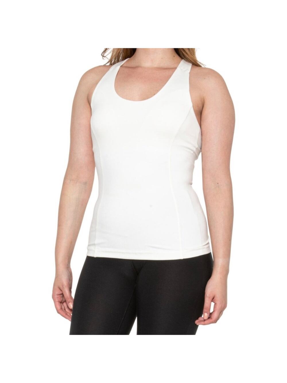Eddie Bauer Women's Horizon Tank Size XL Ivory Built In Bra NWT